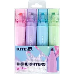 Маркер Highlighter Kite Creative Glitter набор 4 шт. (K24-1146-4)