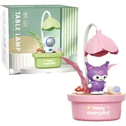 Дитяча настільна лампа Куромі квітковий горщик рожева (351A)