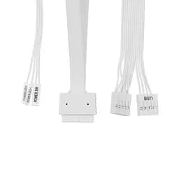 Корпус 2E Credo Slim V90W-400 з БП 2E ATX400 1xUSB3.0 1х USB 2.0 1xUSB Type-C 2x90мм VGA 390мм mATX білий - мініатюра 7