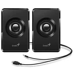Колонки 2.0 Genius SP-U125, чорний, 3.5 мм, 2 x 1.5 Вт, пластиковий корпус, роз'єм для навушників, живлення від USB (31730042400)