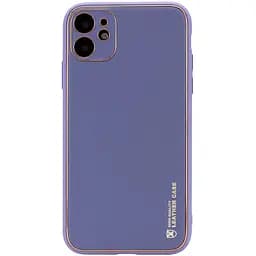 Шкіряний чохол Xshield для Apple iPhone 11 6.1" Сірий / Lavender Gray