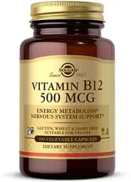 Вітаміни та мінерали Solgar Vitamin B12 500 mcg, 100 вегакапсул