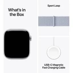 Смарт-годинник Apple Watch Series 10 GPS 42mm Silver Aluminum Case w. Blue Cloud Sport Loop (MWWD3) - мініатюра 9
