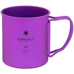 Кружка Snow Peak MG-143-PR Ti-Single 450 Anodized Cup 450 мл purple