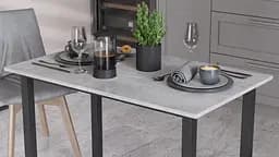 Стіл універсальний Knap Ferrum-decor 750x1400x700 Чорний метал ДСП Білий 16 мм (FRD-106378) - мініатюра 3