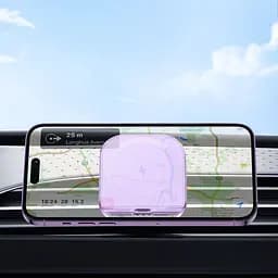 Автотримач з БЗП Hoco HW17 Crystal (air outlet) Romantic purple - мініатюра 3
