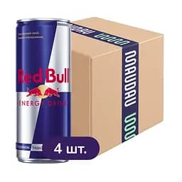Упаковка энергетического напитка Red Bull 1 л (4 б. x 250 мл)