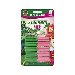Добриво в паличках для квітучих та декоративно-листяних рослин Чистий лист 30 шт. (86037)
