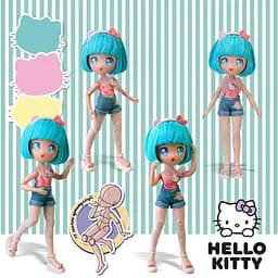 Ігровий набір 4SF MANGA DOLLS серії "Hello Kitty" – КРАСУНЯ ПІНК НА СКУТЕРІ (з аксес.) 4SF Manga Dolls HKTF3000 - мініатюра 6