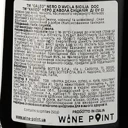 Вино Caleo Nero d'Avola Sicilia DOC, червоне, сухе, 0,75 л - мініатюра 3
