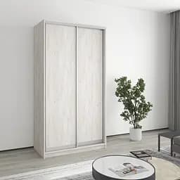 Шафа-купе дводверна MebelStar Стандарт AL 2ДСП 110x45x210 см Аляска сірий (MBS-2289)