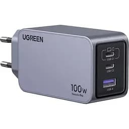Сетевое зарядное устройство для Ugreen X757 Nexode Pro 100W USB-A 2xUSB-C Wall Charger серый (25874)