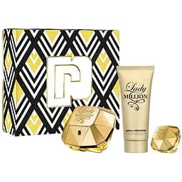 Набір Paco Rabanne Lady Million 80 мл парфумована вода, 5 мл парфумована вода, 100 мл лосьон для тіла
