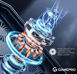 Охолоджувальна підставка для ноутбука до 15,6 дюйма GamePro GPCP-590 RGB 2xUSB 6xfans - мініатюра 11