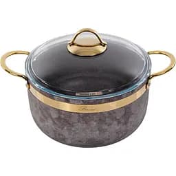 Кастрюля Brioni Royal Stone Sandstone gold антипригарная 24 см 5 л (764-040)
