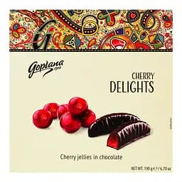 Мармелад жувальний Goplana Delights вишня в шоколаді 190 г