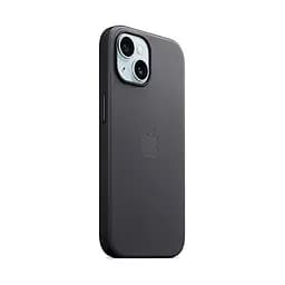 Чехол для Apple iPhone 15, FineWoven Case with MagSafe, черный, защитная накладка из материала FineWoven, противоударный, для iPhone, защита всего корпуса, поддержка беспроводной зарядки и MagSafe, (ARM71960) - мініатюра 2
