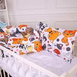 Набір антиалергенний MirSon зима Kids Time 20-0035 Colored kittens 140x205 см бавовна: ковдра з подушкою (2200009665202)