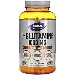 Амінокислота Now Sports L-Glutamine 1000 мг 240 капсул