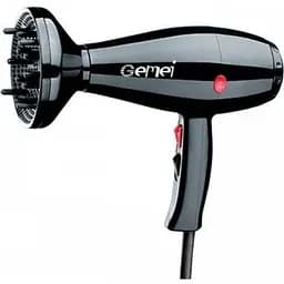 Фен для сушіння та укладання волосся Gemei GM-1716 з дифузором та концентратором