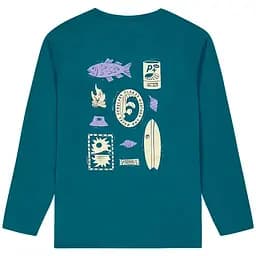 Реглан Picture Organic Maribo LS Surf L Темно-бірюзовий - мініатюра 5