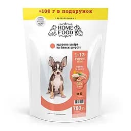 Сухий корм для цуценят Індейка і лосось PUPPY MINI Здорова шкіра і блиск шерсті 700 г