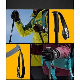 Трекінгова палиця Naturehike (NH17D017-D) 56-120см - телескопічна - чорна - мініатюра 5