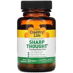 Комплекс для підтримки мозкової діяльності Country Life Sharp Thought 30 капсул