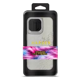 Кожаный чехол для Apple iPhone 14 Pro Max, Harder Snake Pattern, бежевый, термополиуретан ТПУ + экокожа с текстурой змеиной кожи, панель, защита корпуса, противоударный, микрофибра, рамка вокруг камеры, защита всего корпуса, (ARM76813) - мініатюра 3