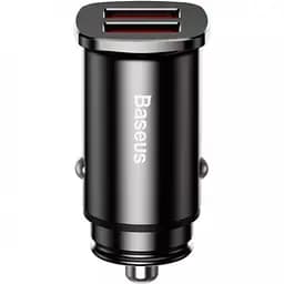 Автомобільний зарядний пристрій Baseus Square Metal 2USB QC 30W CCALL-DS01 Black - мініатюра 4