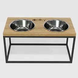 Hollky Base L — миски на підставці для середніх і великих собак (2 × 0,95 л, висота 20 см) - мініатюра 3