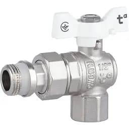 Кран шаровой Thermo Alliance "Американка" Forte 1/2" ВН угловой, антипротекание, бабочка SF223W15