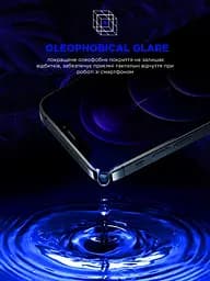 Захисне скло на екран для Apple iPhone 14 Pro Max, Space Black Icon, 2.5D загартоване скло на весь екран, глянцеве, плоске, з чорною рамкою, олеофобне, 9H, клейовий шар по всій поверхні, з сіткою для захисту динаміка, ArmorStandart (ARM63564) - мініатюра 5