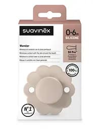 Пустушка Suavinex Wonder фізіологічна силіконова 0-6 місяців бежева - мініатюра 3