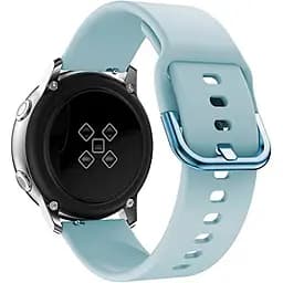Силіконовий ремінець One Watchbands для Samsung Galaxy Watch 4 40mm - блакитний розмір L ширина кріплення 20мм (WB00S4ONE5440) - мініатюра 2