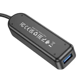 Конвертер Хаб адаптер Borofone DH5 Erudite 4-in-1 - Type-C на 4 Usb 3.0 з кабелем 20 см - мініатюра 2