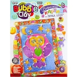 Набір креативної творчості Danko Toys Bubble Clay BBC-02-01U…-06U вітражна картина Сова