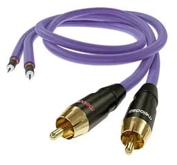 Міжблоковий кабель аналоговий інтерконнетект 2xRCA-2xRCA Melodika MD2R-15 Purple Cable 1.5m