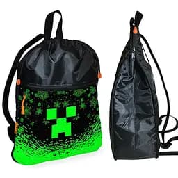 Рюкзак-мішок для взуття, спортивної форми Майнкрафт «Minecraft» дитяча сумка для змінки з розширювачем (01276)