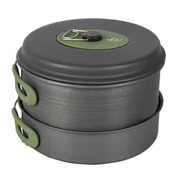 Набір посуду Bo-Camp Explorer 4 Pieces Hard Anodized Grey/Green (2200244), Сірий - мініатюра 3
