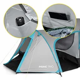 Намет туристичний Mountain Goat Prime Trio 3-місний Grey (P-5905973406581) - мініатюра 3