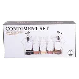 Набір для спецій та рідких текстур на металевій підставці, білий Yiwu HP-1360W - мініатюра 9