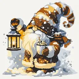 Картина по номерам "Зимний гномик" Art Craft 15127-AC 40х40 см