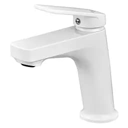 Змішувач для умивальника Plamix Lucas-001 SET white з підведенням PM0706 Білий