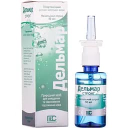 Спрей для носа Medochemie Дельмар Стронг гіпертонічний розчин морської води для очищення та зволоження порожнини носа 50 мл (263.0080)