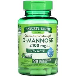 D-манноза Nature's Truth D-Mannose концентрированная сила 2100 мг 90 капсул быстрого высвобождения