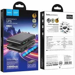 Джерело безперебійного живлення для роутерів Hoco DB63 Portable DC UPS 5/9/12V 10000 mAh чорний - мініатюра 7