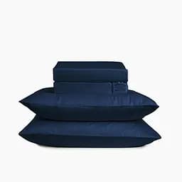 Простирадло на резинці МВМ My Home Місячне сяйво 160x200 см синє (BL-FS-18 DEEP BLUE) - мініатюра 3
