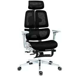 Офисное кресло GT Racer черно - белое (B-2450 White/Black)