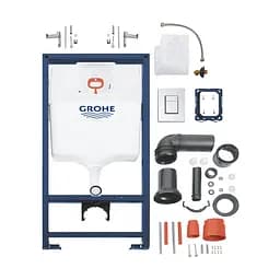 Комплект 4 в 1: Інсталяція Grohe Rapid SL 3 в 1 38772001 + Унітаз безободковий Kroner Armada WHI513636 RIMLESS з сидінням Slim Duroplast / Soft-close / Quick relase (38772001KA513636) - мініатюра 4